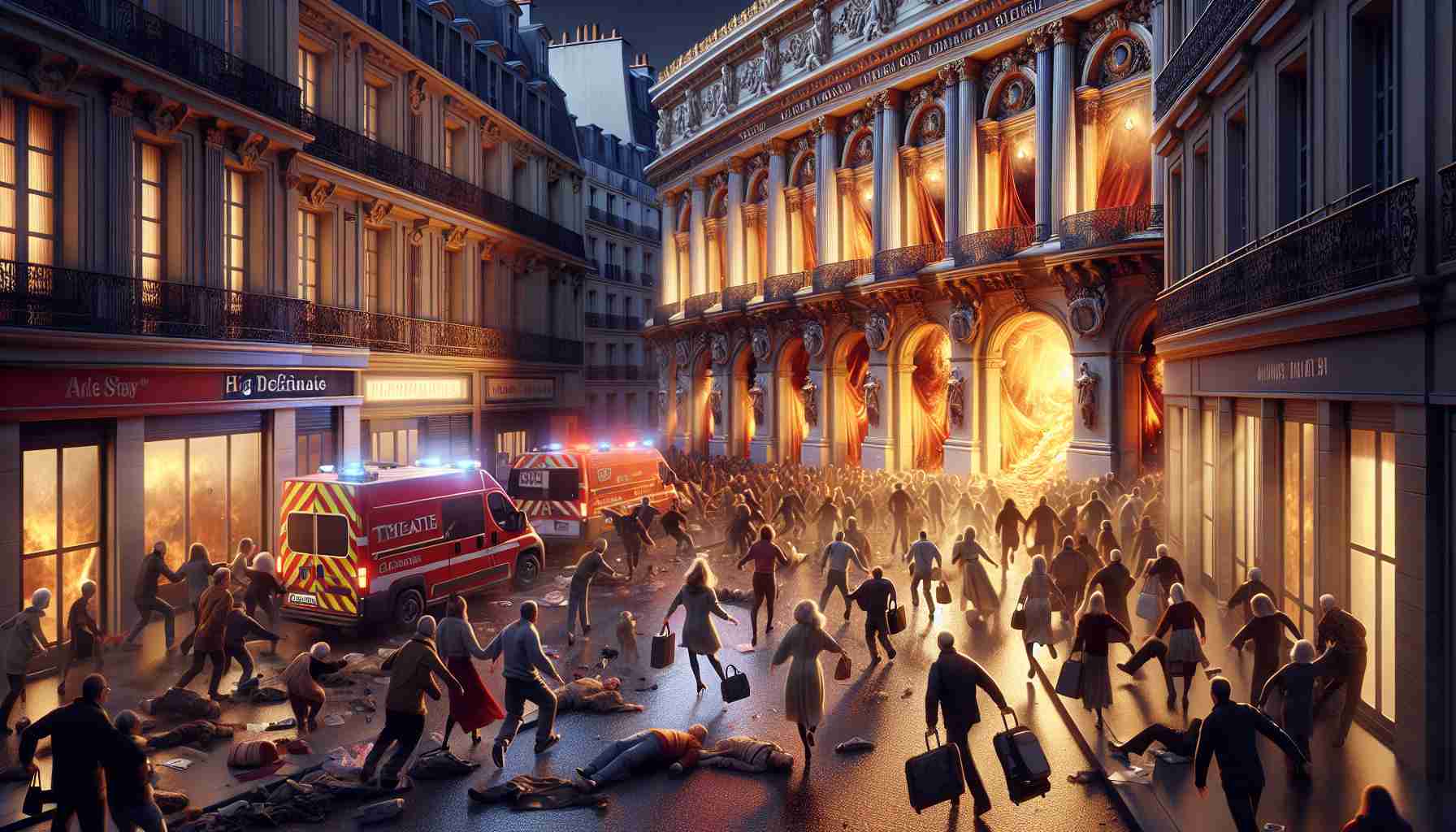 Blazing Drama on Valentine’s Night: Paris Theatergoers Evacuated Amid Kitchen Fire