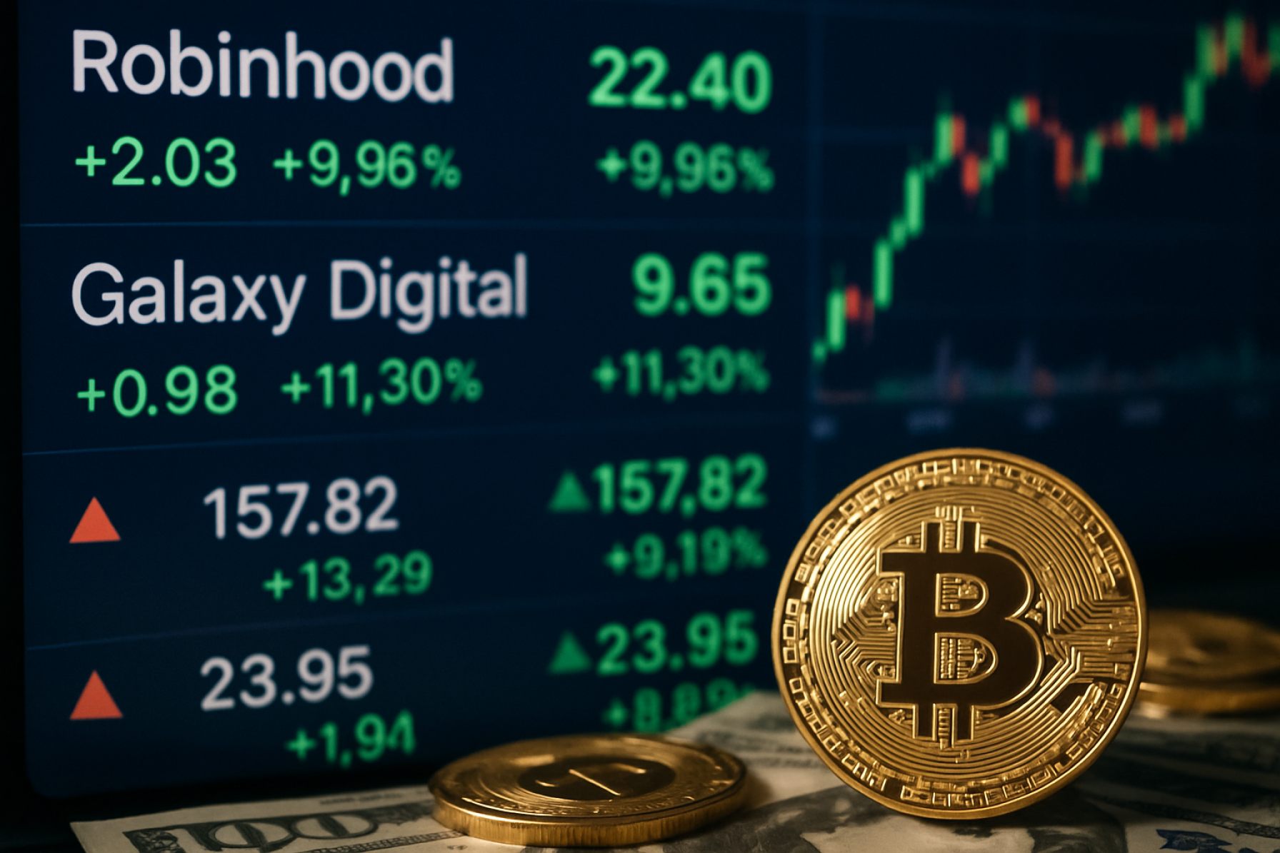 7 Cryptocurrency Stocks Rocketing in 2025: Big Moves from Robinhood, Galaxy Digital & More